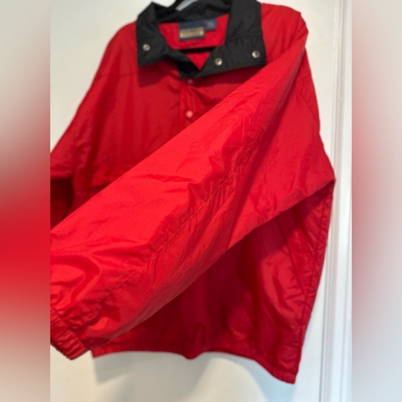 Vintage 90’s Harvard Square Smirnoff Mens Large Red Embroidered Logo Windbreaker - Picture 12 of 13